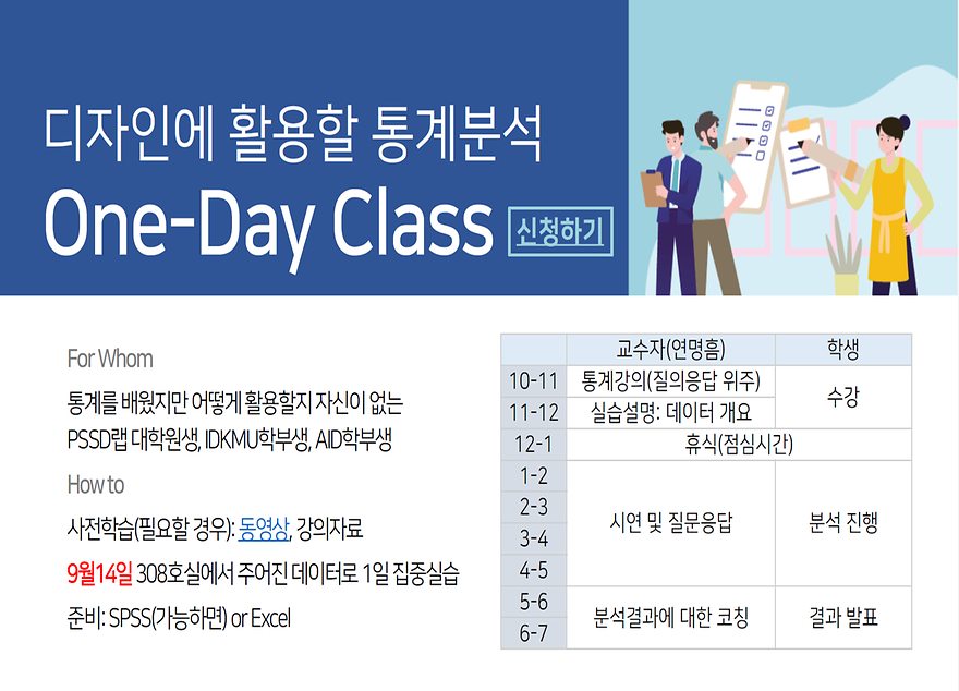 디자인에 활용할 통계 분석 one day class