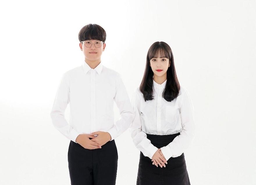 ▲ 제4대 경영학전공 학생회 '하루' 학생회장 공은기(좌), 부학생회장 김지연(우) (출처: 경영학전공 학생회 하루)