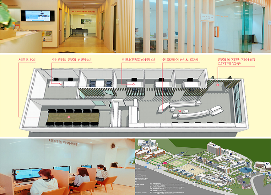 ▲ 대학 일자리센터 상세 모습 (출처: 국민대학교 경력개발지원단) 